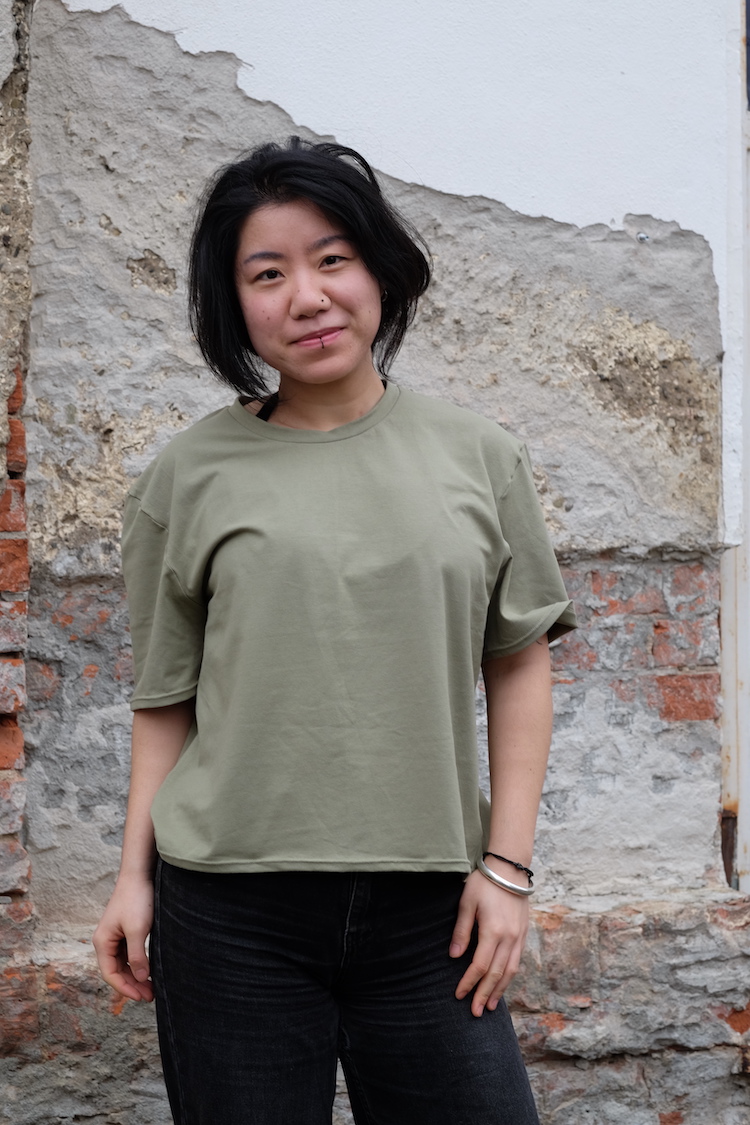 Unser Oversized T-Shirt in Salbei