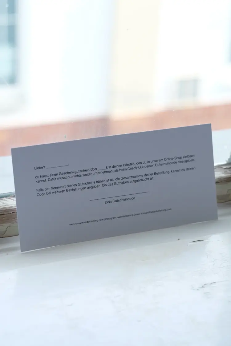 WAELDE-Geschenkgutschein – Bild 2